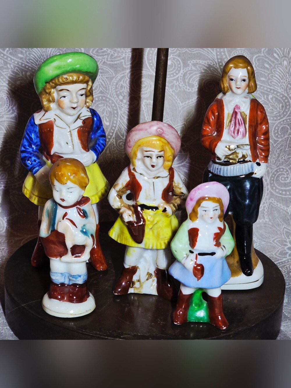 RARE Vintage Occupied Japan Colonial Porcelain Figurines Lot of 5